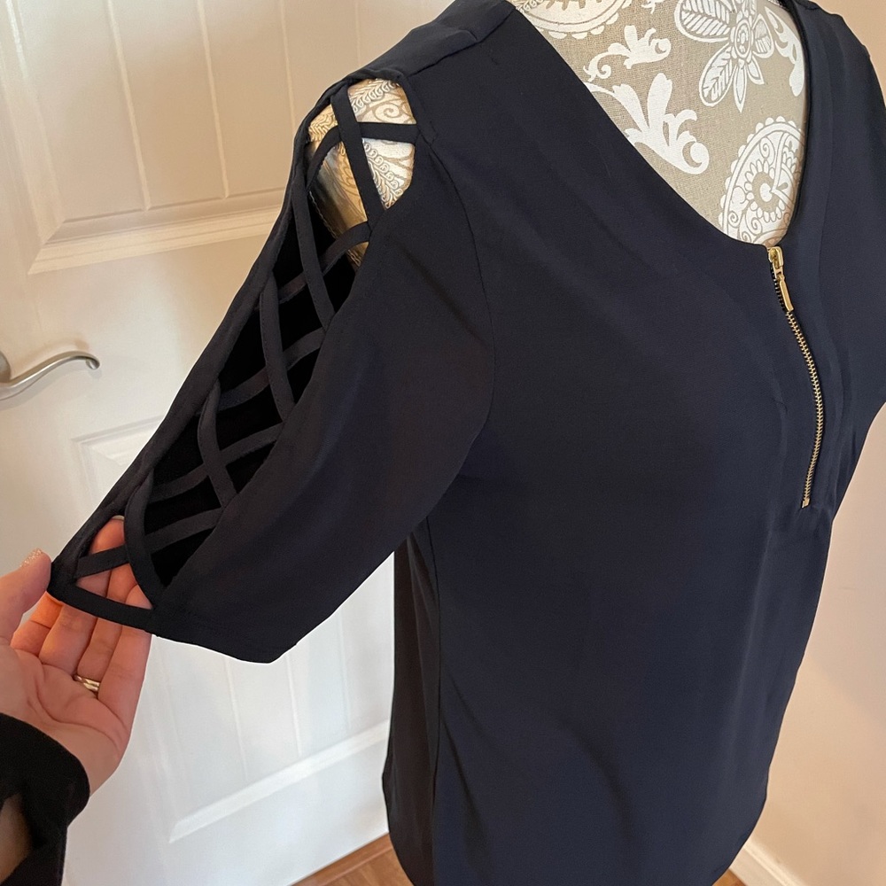 NWT Top with cross arm detail